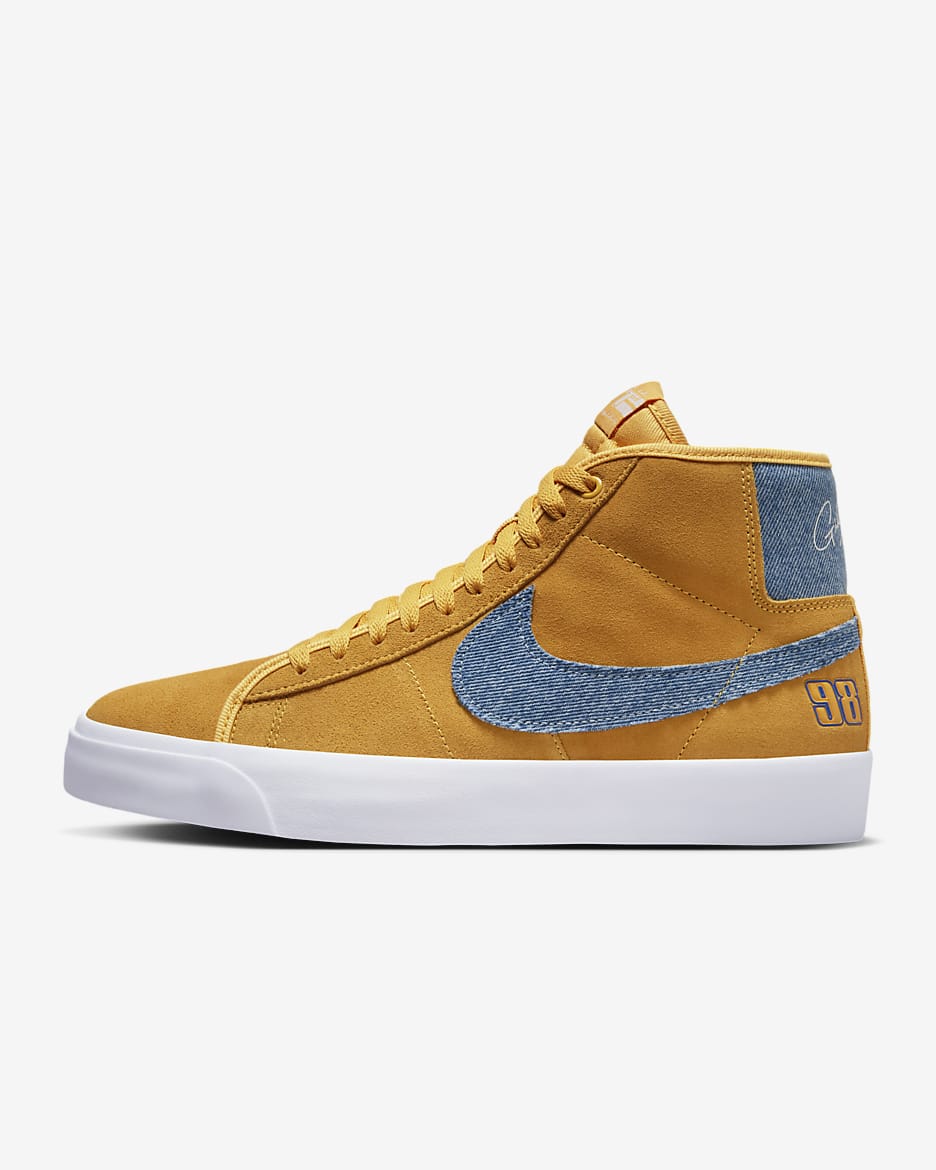 Nike SB Zoom Blazer Mid Pro GT University Gold Game Royal 10